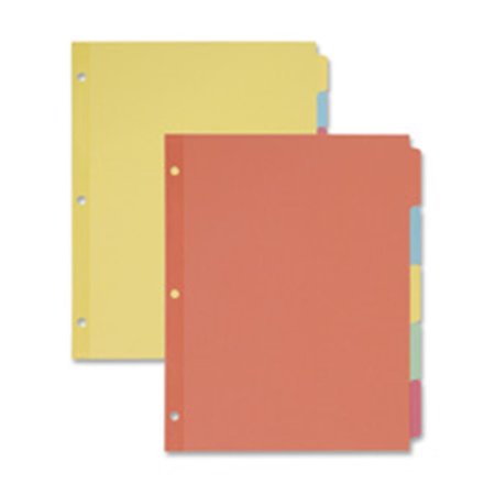 THE WORKSTATION Consumer Products Non-Laminated Tab Dividers- 5-Tab- 11in.x8-.50in.- White TH127289